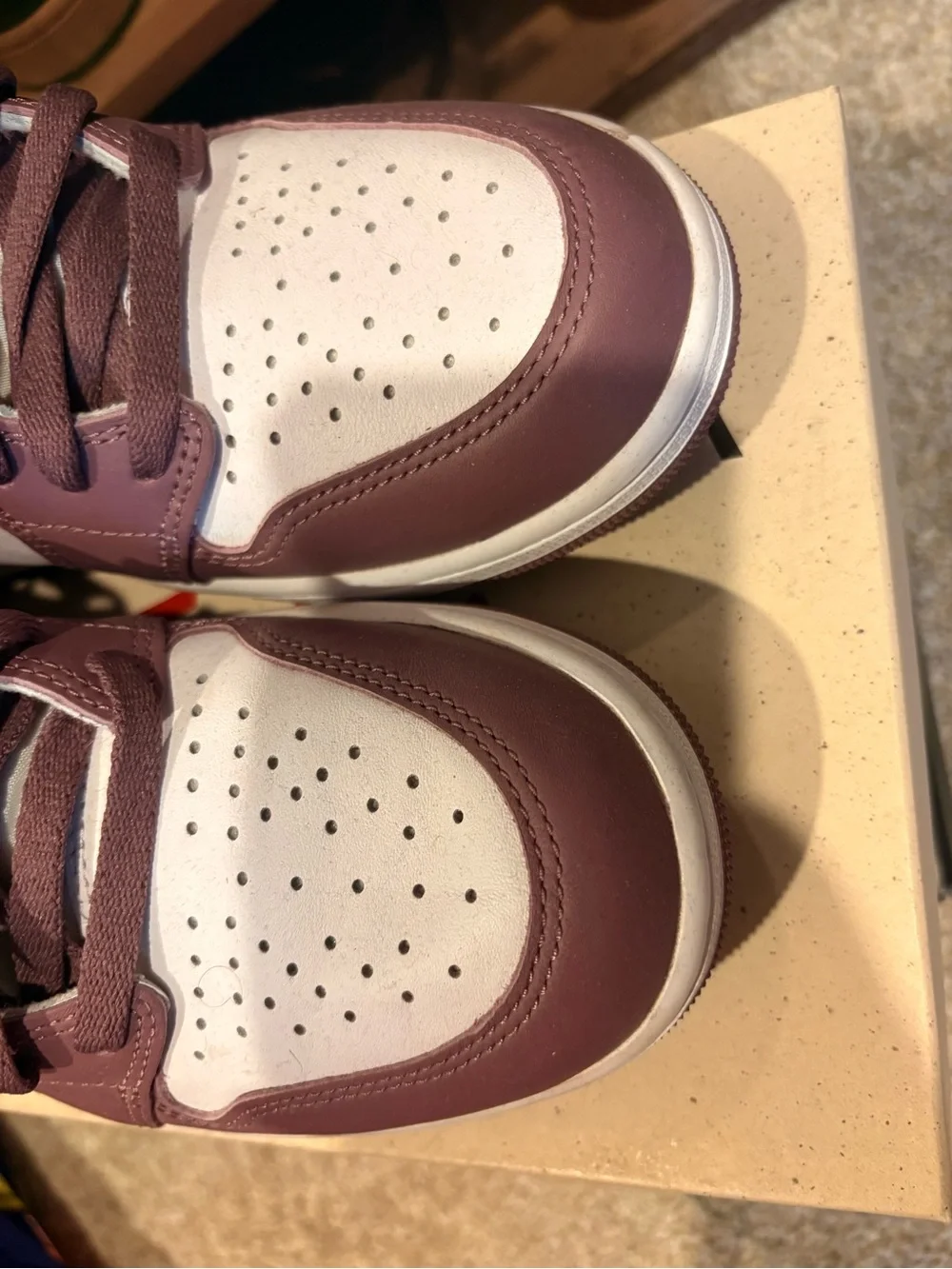 Men’s Jordan 1s Mauve and White